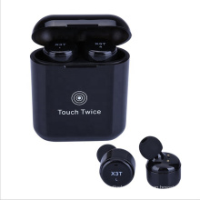 X3T touch control mini invisible stereo BT Headphones wireless headset black Earbuds